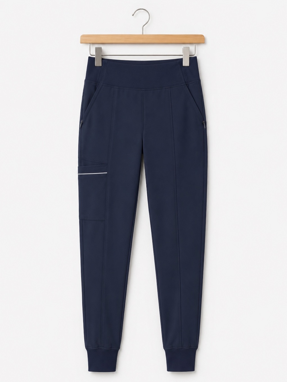 Infinity Women's Tapered Jogger Cargo Scrub Pants (Navy)- Large